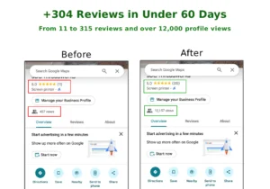 Home increased google reviews & visibility in 60 days