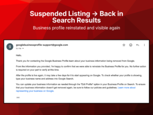 Home suspended listing